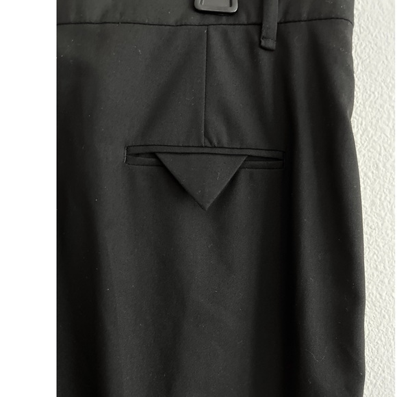 ZARA Wide Leg Trousers Women XL Black Pleaded Side Leg Hem Slit Pockets NWT - Picture 3 of 15